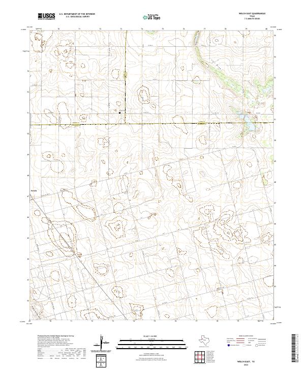 Welch East, TX — USGS 7.5-minute topo (2022)