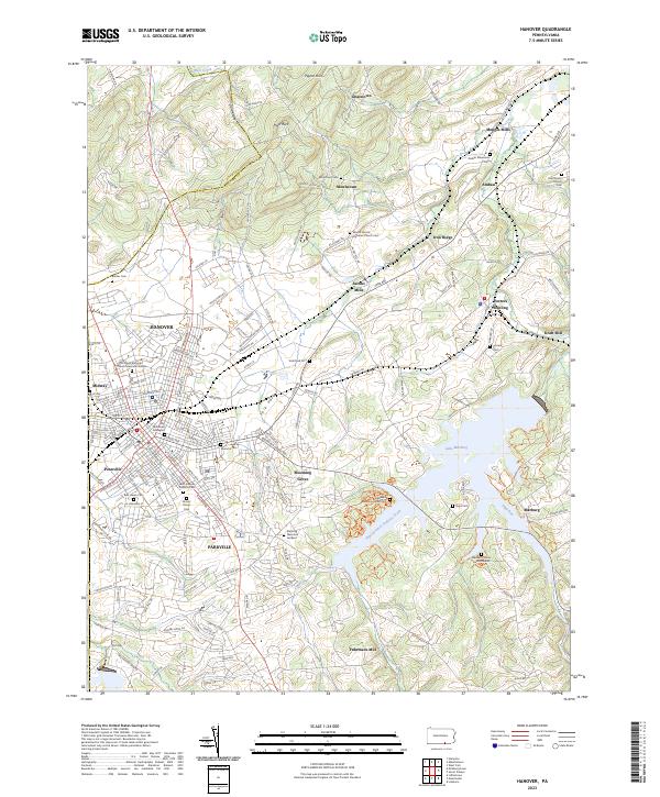 Hanover, PA — USGS 7.5-minute topo (2023)