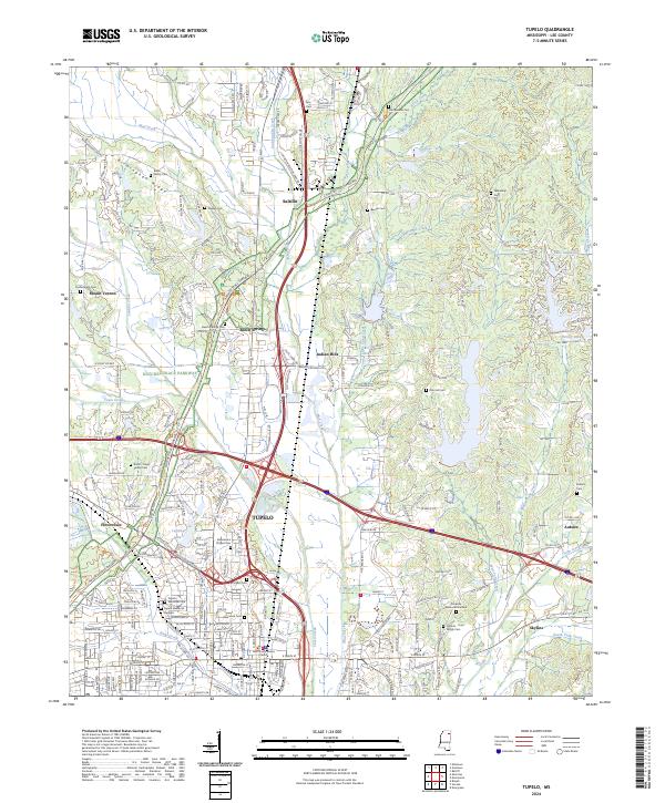 Tupelo, MS — USGS 7.5-minute topo (2024)