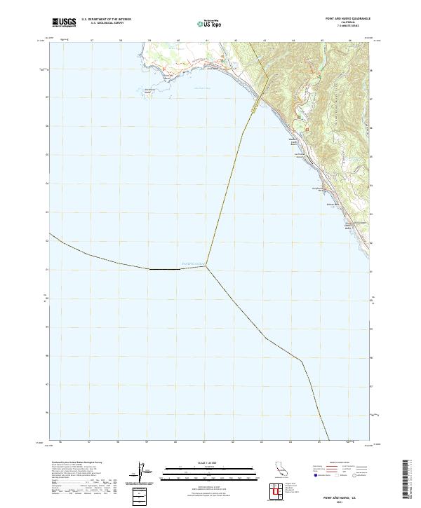 Point Ano Nuevo, CA — USGS 7.5-minute topo (2021)