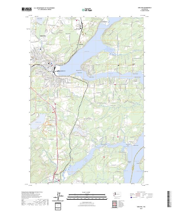 Shelton, WA — USGS 7.5-minute topo (2023)