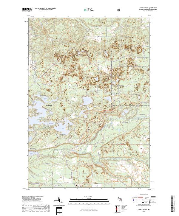 Jacks Landing, MI — USGS 7.5-minute topo (2023)