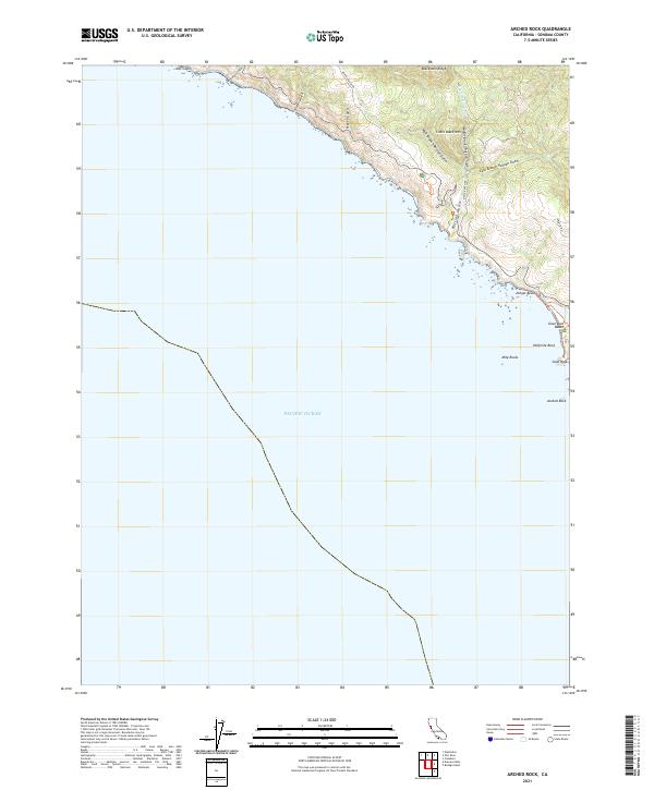 Arched Rock, CA — USGS 7.5-minute topo (2021)