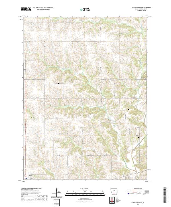 Garden Grove SW, IA — USGS 7.5-minute topo (2022)