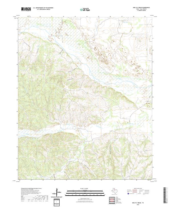 Heel Fly Draw, TX — USGS 7.5-minute topo (2022)