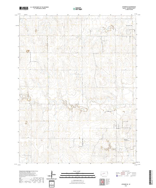 Jetmore NE, KS — USGS 7.5-minute topo (2022)