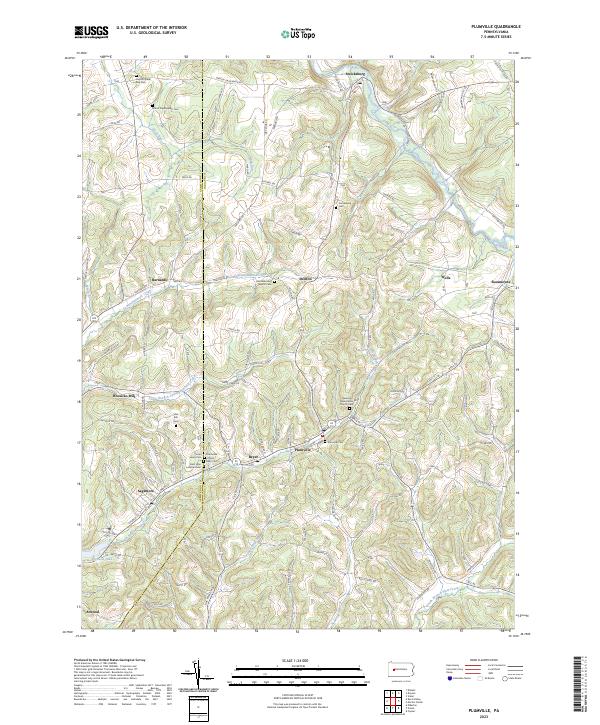 Plumville, PA — USGS 7.5-minute topo (2023)
