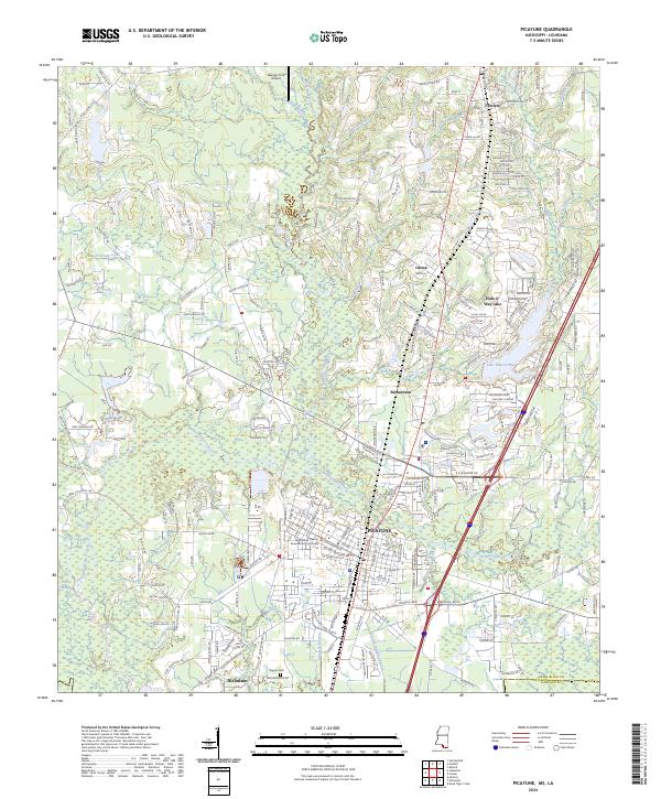 Picayune, MS-LA — USGS 7.5-minute topo (2024)