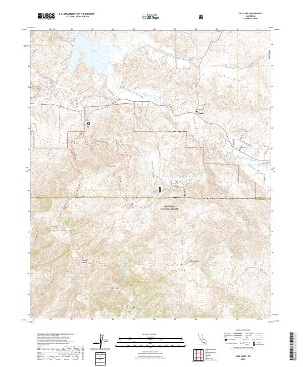 Vail Lake, CA — USGS 7.5-minute topo (2021)