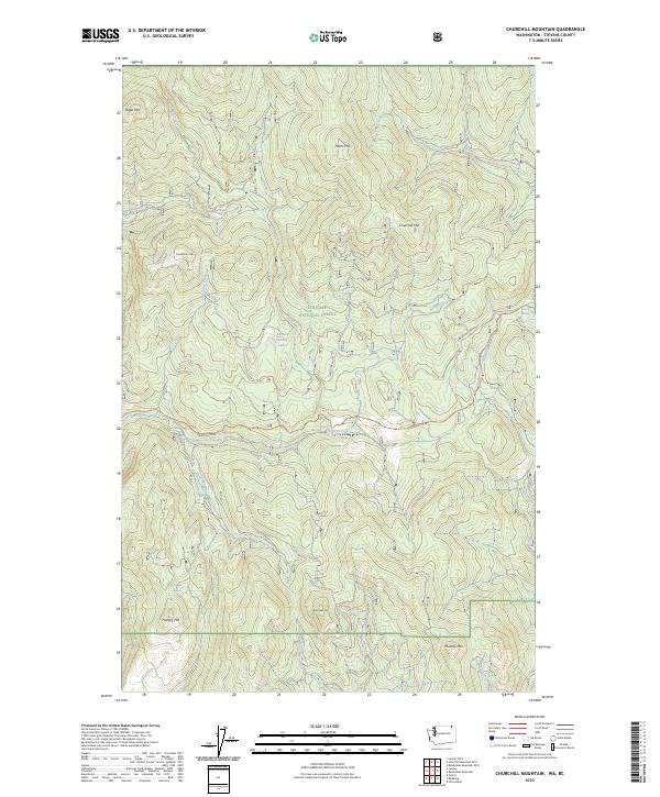Churchill Mountain, WA-BC — USGS 7.5-minute topo (2023)