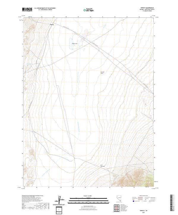 Tippett, NV — USGS 7.5-minute topo (2021)