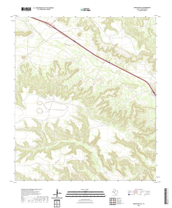 Indian Mesa SE, TX — USGS 7.5-minute topo (2022)