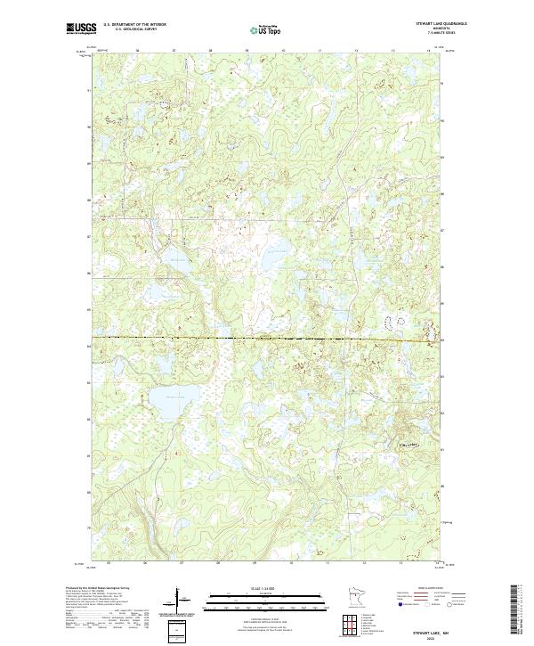 Stewart Lake, MN — USGS 7.5-minute topo (2022)
