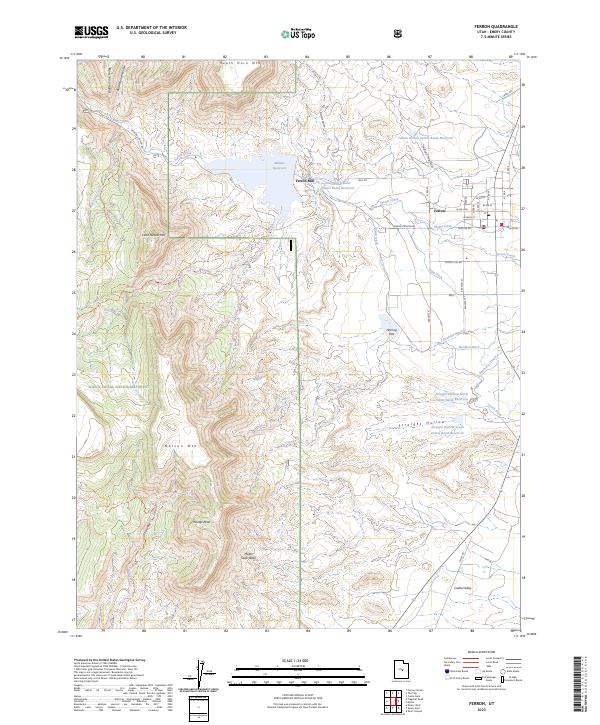 Ferron, UT — USGS 7.5-minute topo (2023)
