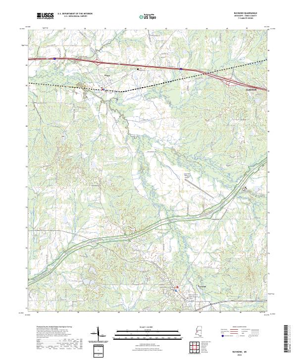 Raymond, MS — USGS 7.5-minute topo (2024)
