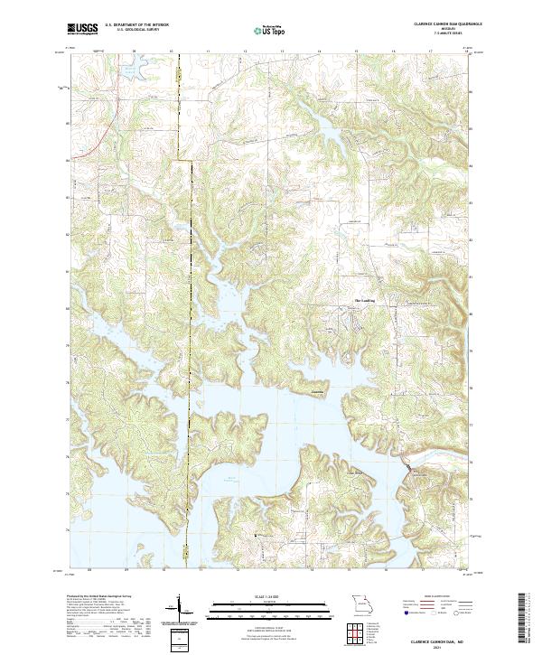 Clarence Cannon Dam, MO — USGS 7.5-minute topo (2021)