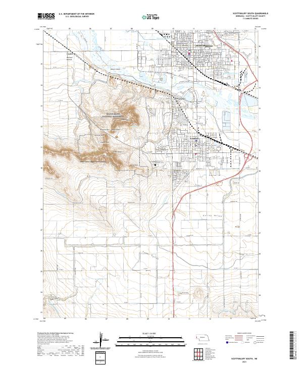 Scottsbluff South, NE — USGS 7.5-minute topo (2021)