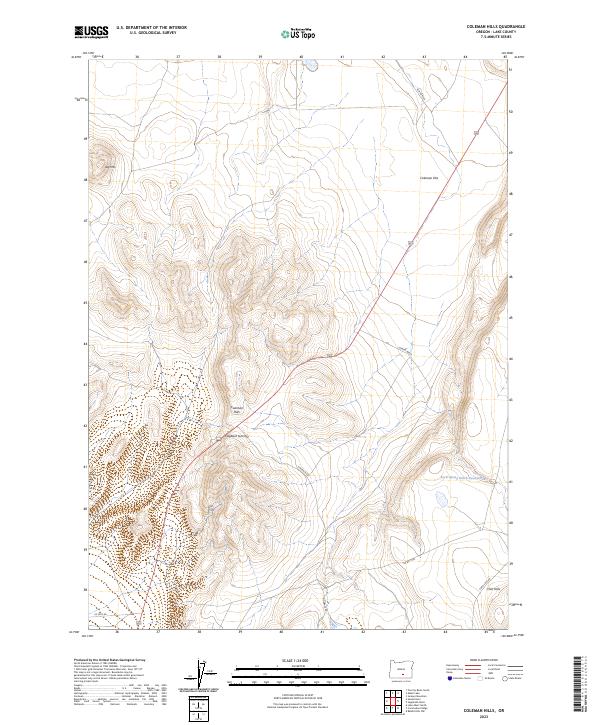 Coleman Hills, OR — USGS 7.5-minute topo (2023)