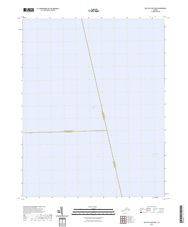East of Fleets Bay, VA — USGS 7.5-minute topo (2022)
