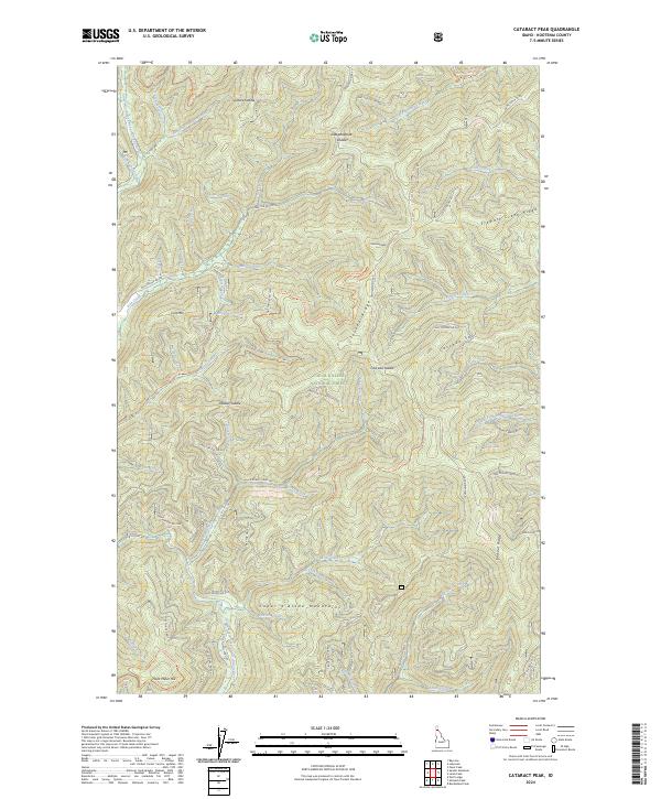 Cataract Peak, ID — USGS 7.5-minute topo (2024)