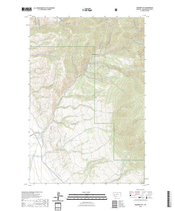 Diamond City, MT — USGS 7.5-minute topo (2024)