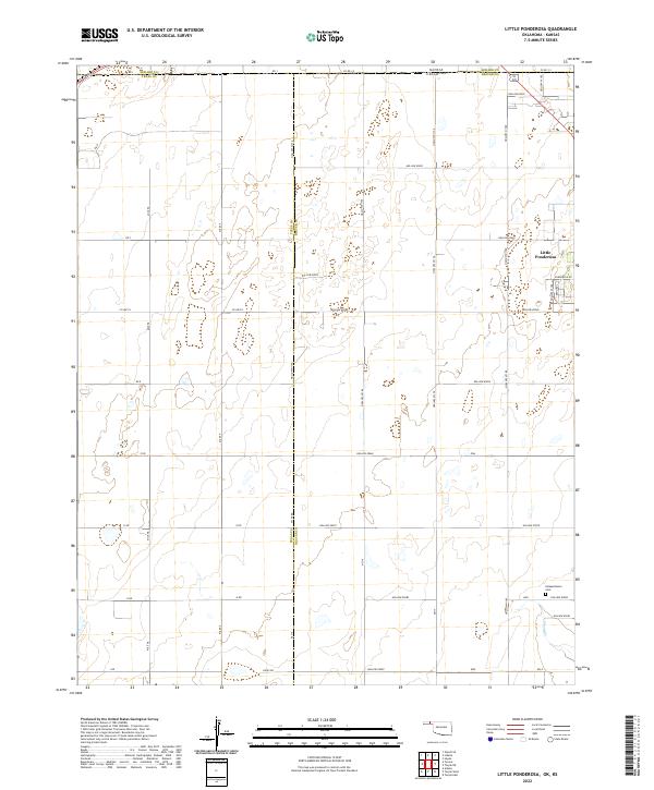 Little Ponderosa, OK-KS — USGS 7.5-minute topo (2022)