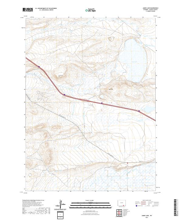 James Lake, WY — USGS 7.5-minute topo (2021)