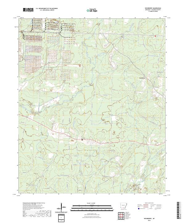 Woodberry, AR — USGS 7.5-minute topo (2024)