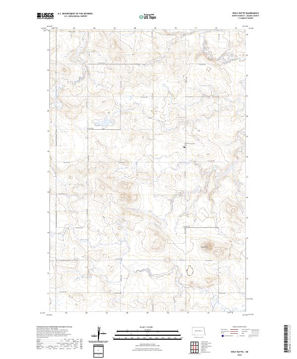 Wolf Butte, ND — USGS 7.5-minute topo (2024)