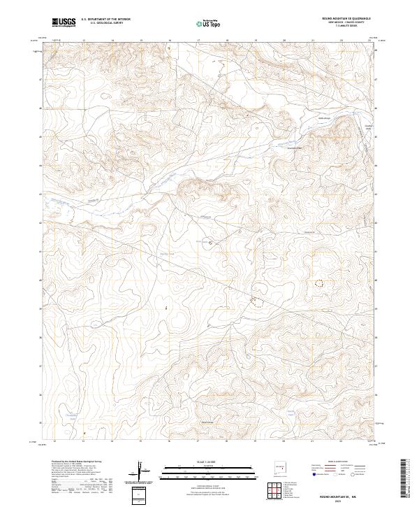 Round Mountain SE, NM — USGS 7.5-minute topo (2023)