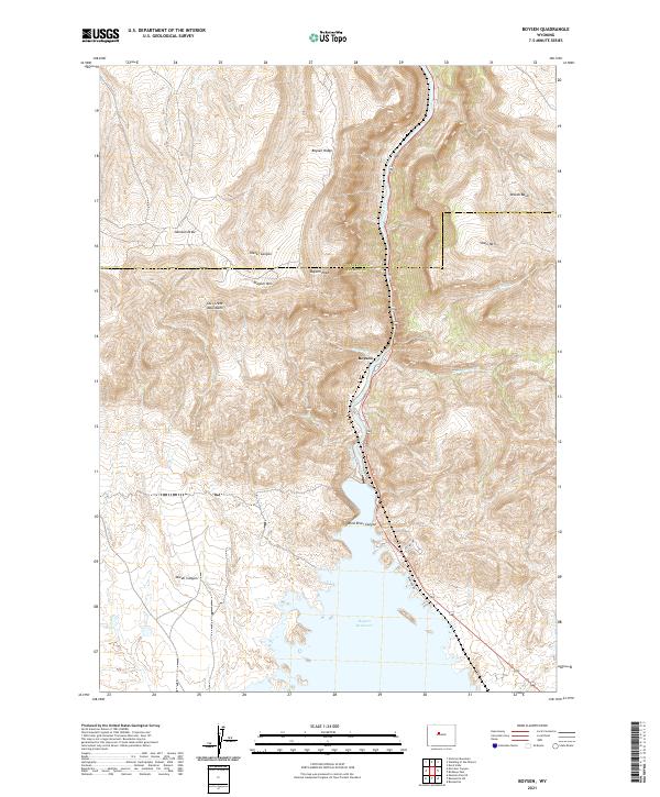 Boysen, WY — USGS 7.5-minute topo (2021)