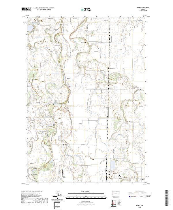 Peoria, OR — USGS 7.5-minute topo (2024)