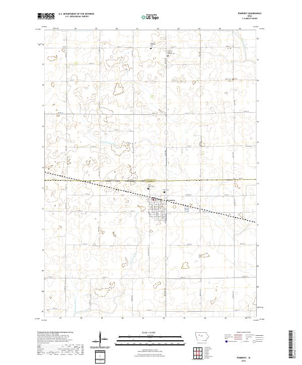 Pomeroy, IA — USGS 7.5-minute topo (2022)