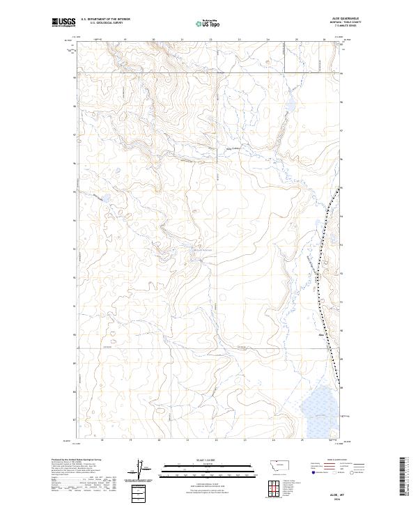 Aloe, MT — USGS 7.5-minute topo (2024)