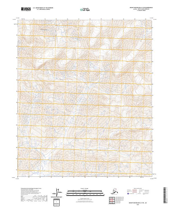 Mount Michelson A-2 SW, AK — USGS 7.5-minute topo (2023)
