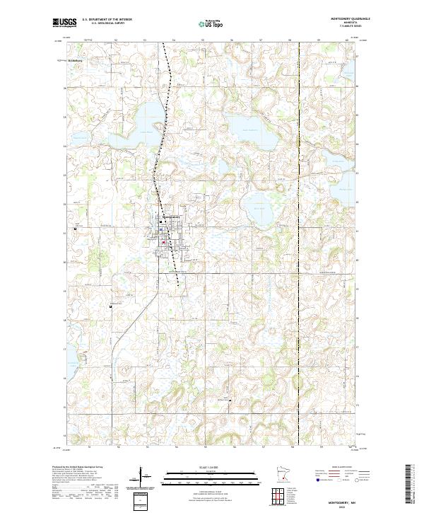 Montgomery, MN — USGS 7.5-minute topo (2022)