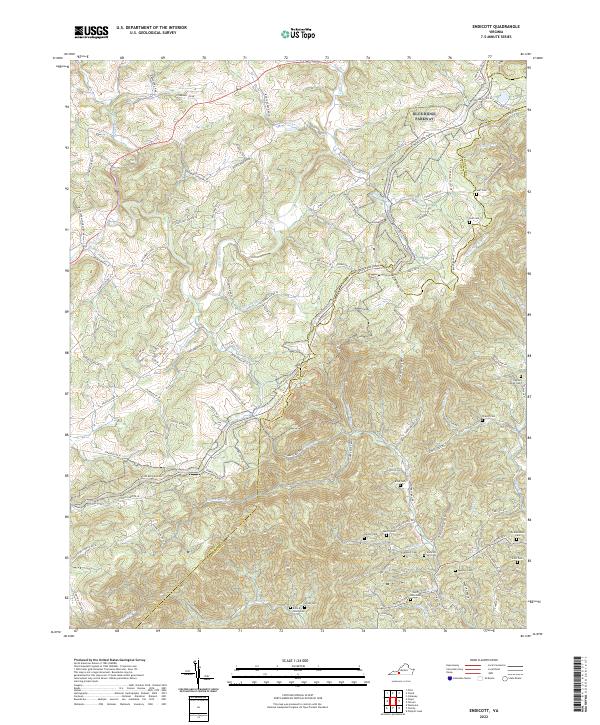 Endicott, VA — USGS 7.5-minute topo (2022)