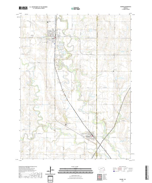 Wilber, NE — USGS 7.5-minute topo (2021)