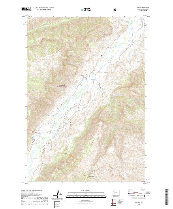 Valley, WY — USGS 7.5-minute topo (2021)