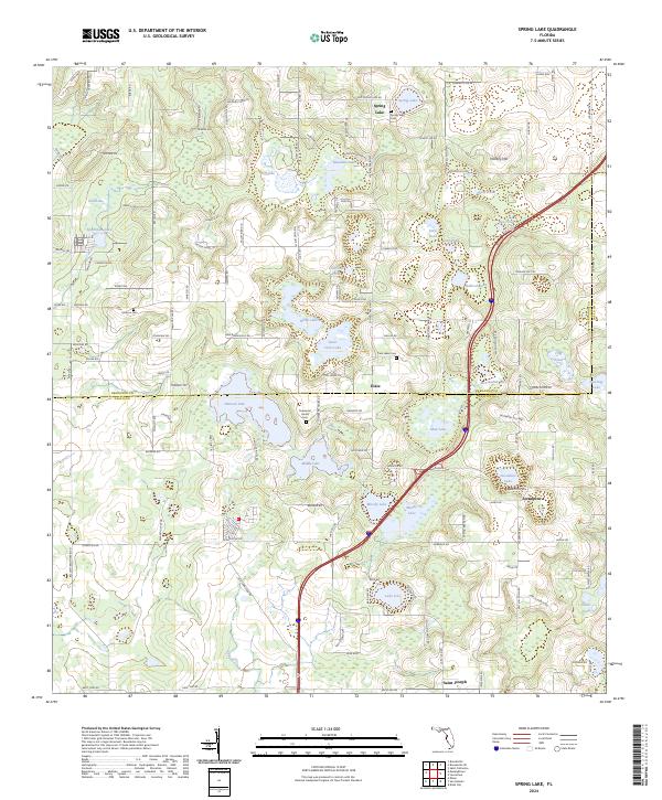 Spring Lake, FL — USGS 7.5-minute topo (2024)