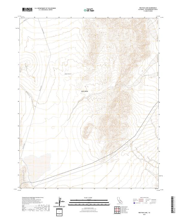 Red Pass Lake, CA — USGS 7.5-minute topo (2021)