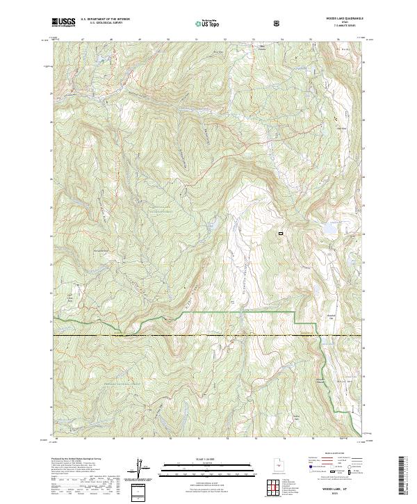 Woods Lake, UT — USGS 7.5-minute topo (2023)