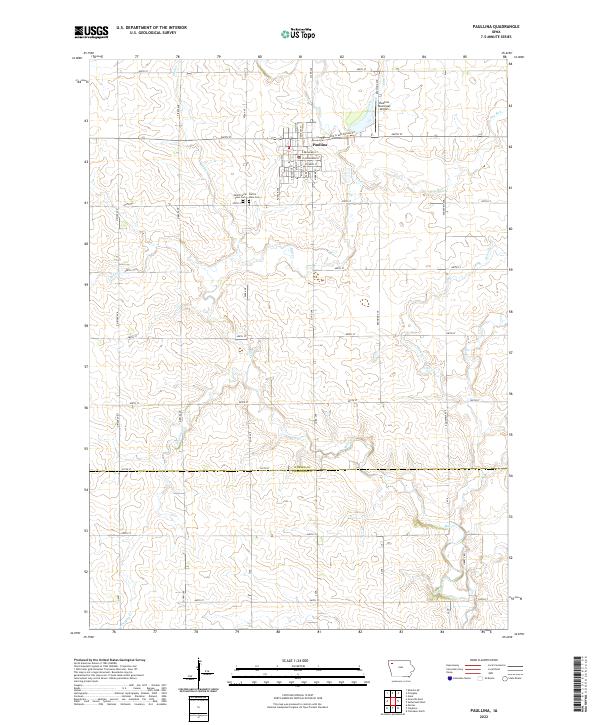 Paullina, IA — USGS 7.5-minute topo (2022)