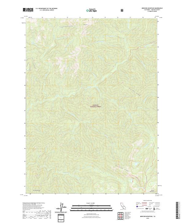 Medicine Mountain, CA — USGS 7.5-minute topo (2022)