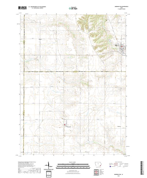 Morning Sun, IA — USGS 7.5-minute topo (2022)