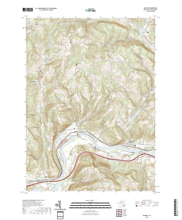 Barton, NY — USGS 7.5-minute topo (2023)