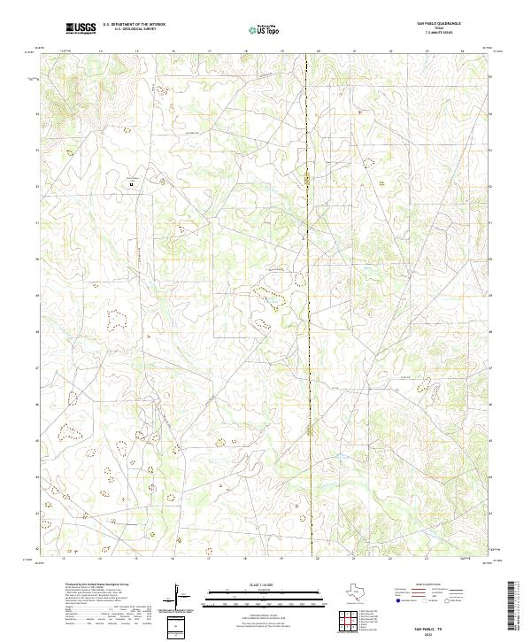 San Pablo, TX — USGS 7.5-minute topo (2022)