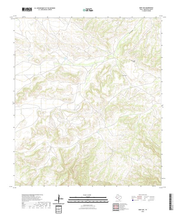 Beef Gap, TX — USGS 7.5-minute topo (2022)