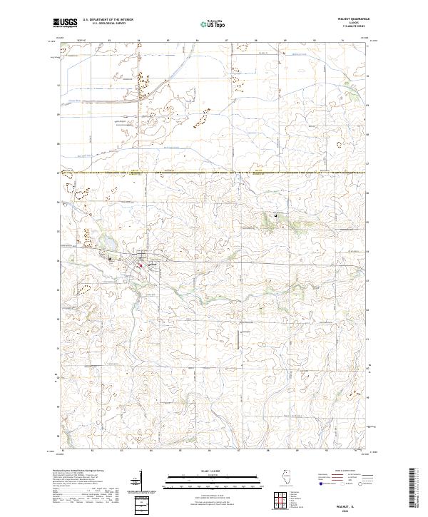 Walnut, IL — USGS 7.5-minute topo (2024)