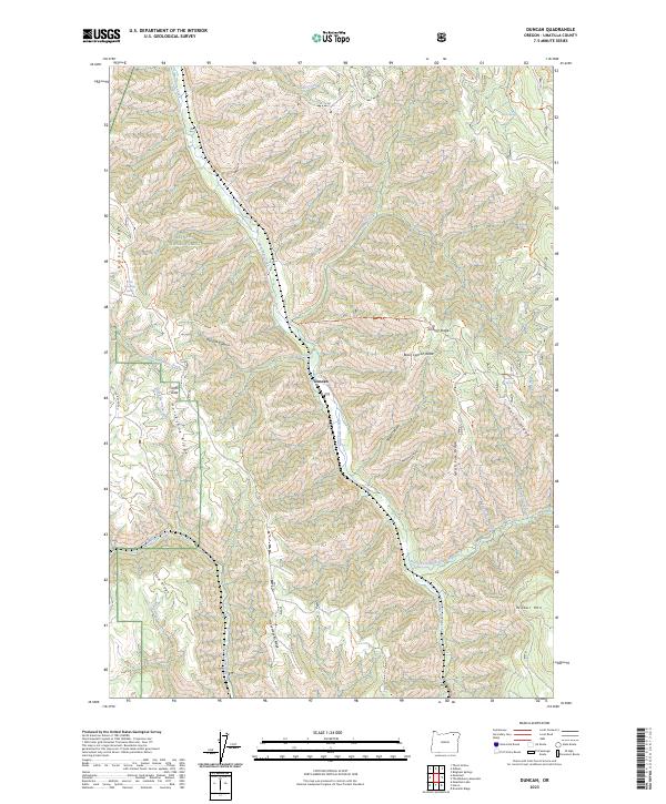 Duncan, OR — USGS 7.5-minute topo (2023)